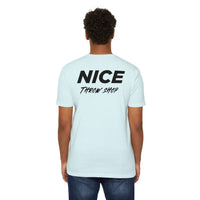 NICE Throw Shop Unisex Tee Black Logo – Multiple Colors