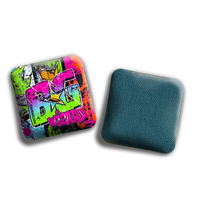 BG Cornhole 2025 BG Wizard 4" Mini Cornhole Bags - “DEFACED GRAFFITI” - Set of 4 Bags
