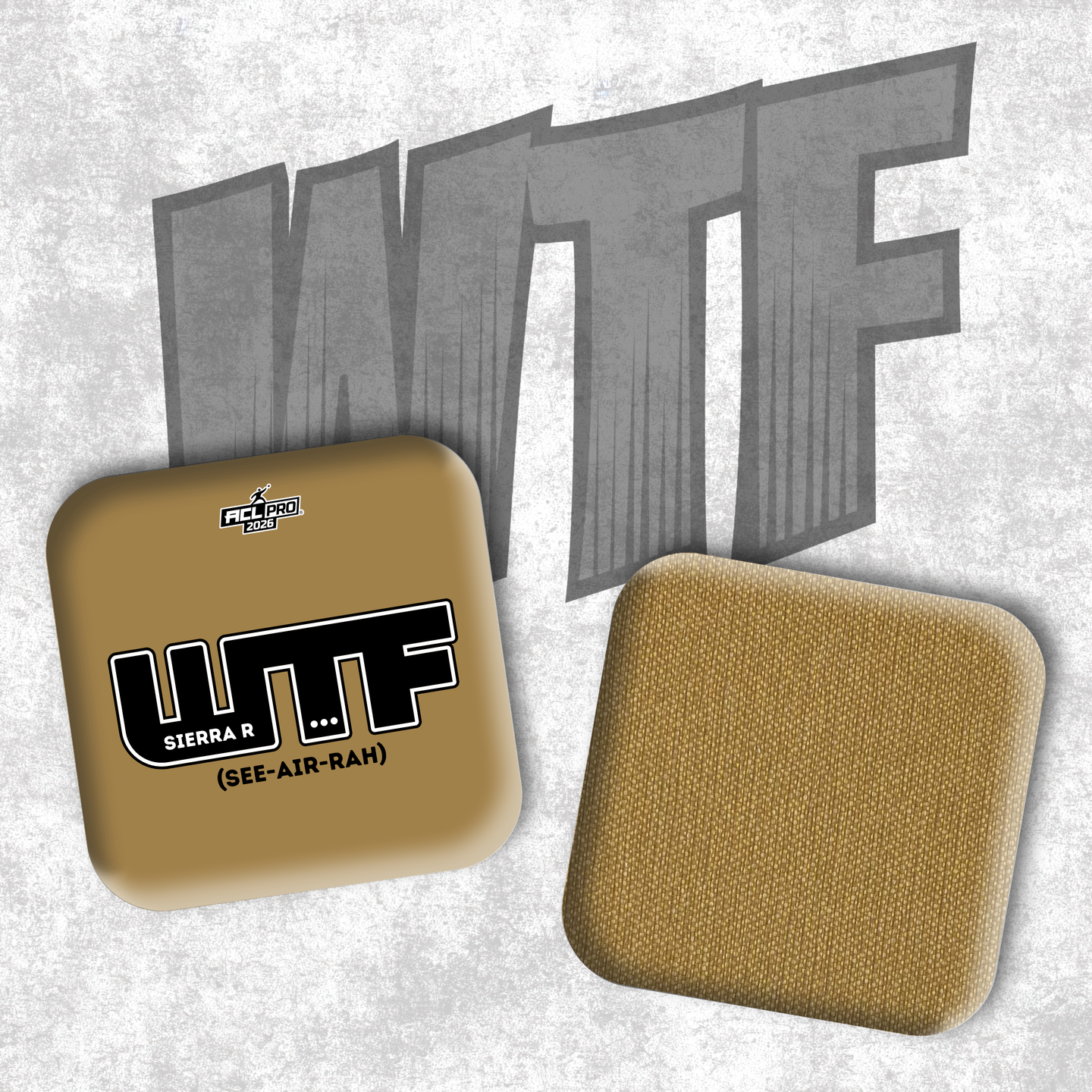 22026 WTF Cornhole Sierra Genesis Logo - ACL Pro Stamped Cornhole Bags - Set of 4 bags