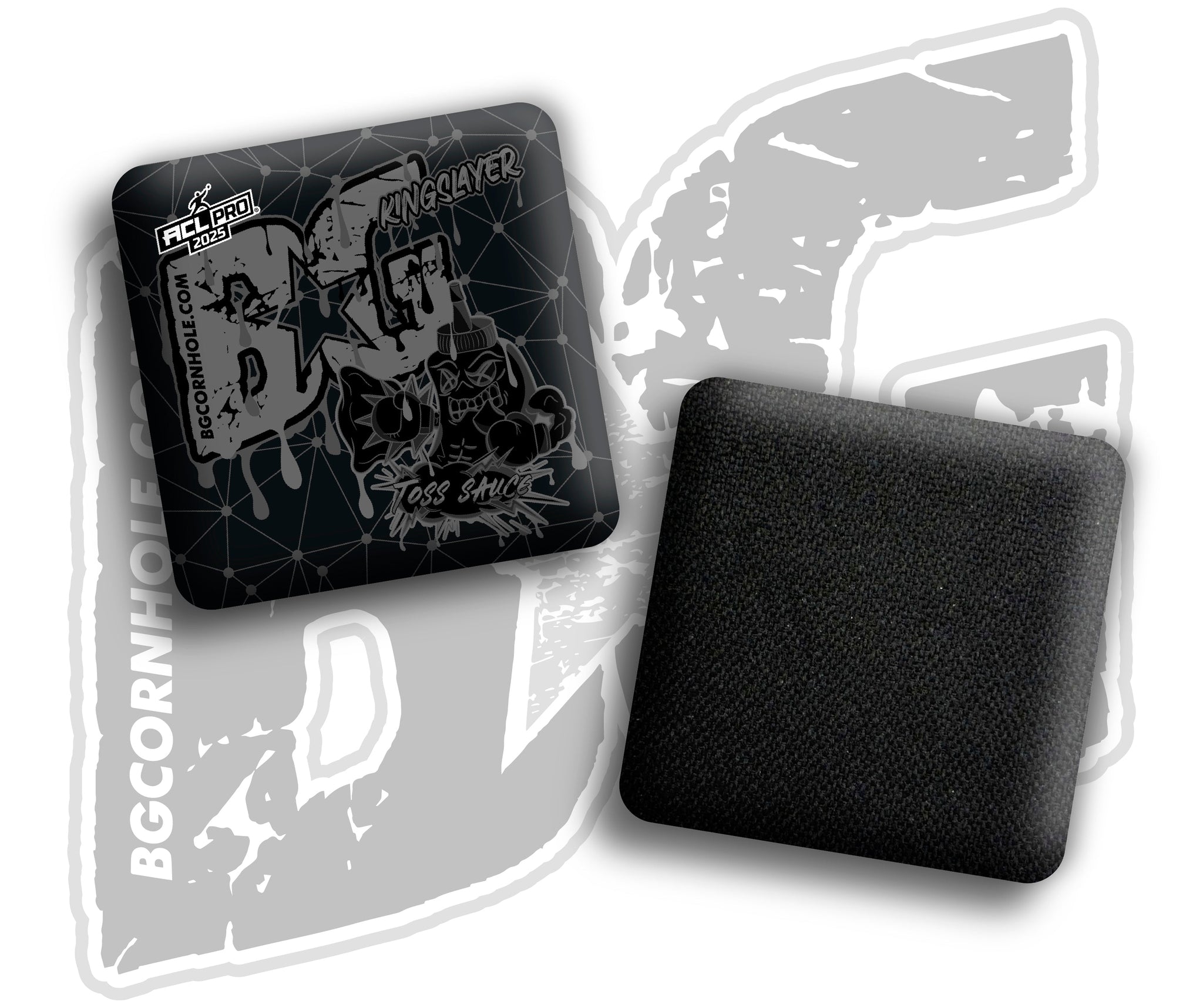 BG Cornhole 2026 Multiple Bag Models "Toss Sauce Whiteout and Blackout" Collab - ACL Pro Stamped Cornhole Bags - SET OF 4 BAGS
