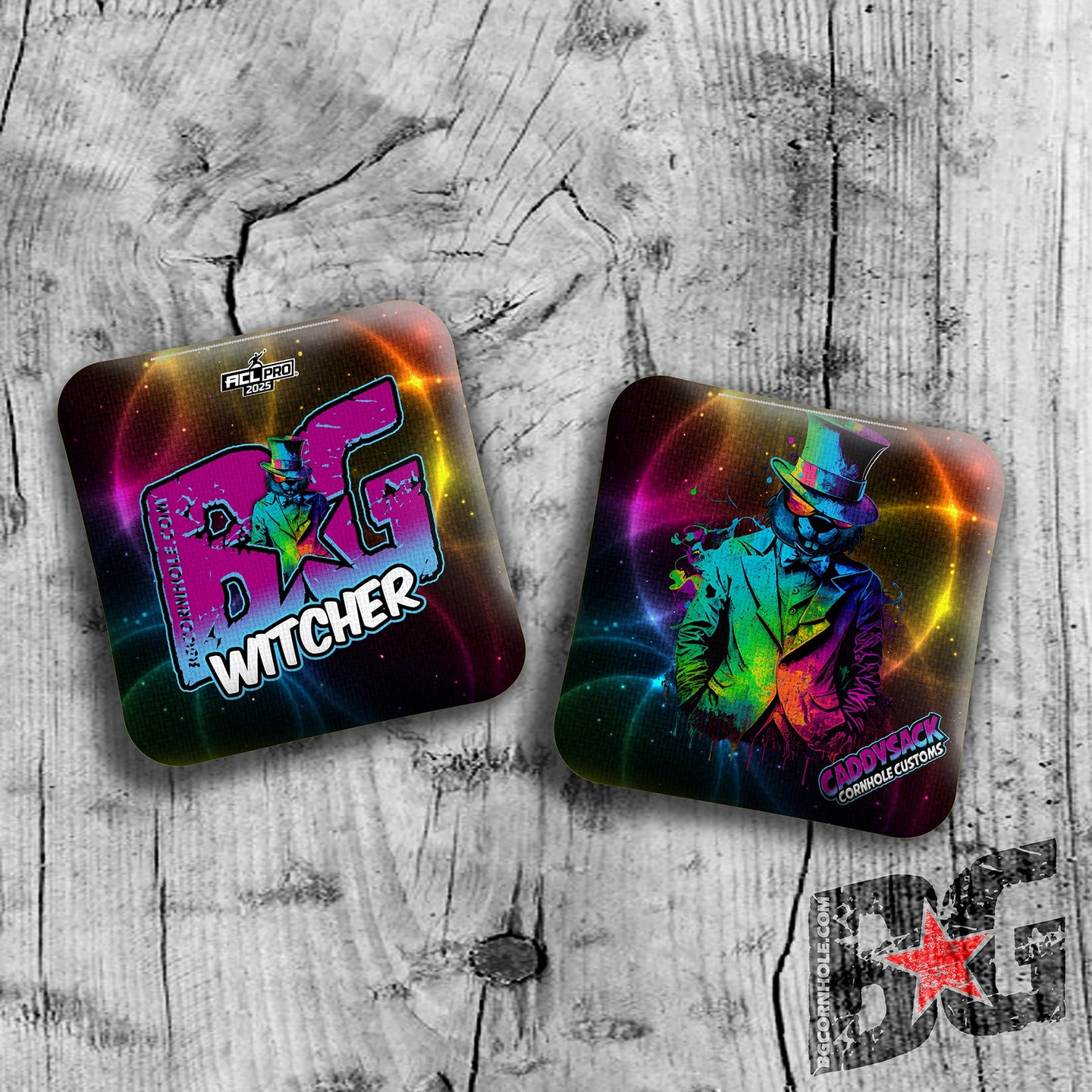 BG Cornhole 2026 Multiple Bag Models  "CaddySack Illusionist” Collab - ACL Pro Stamped Cornhole Bags - SET OF 4 BAGS