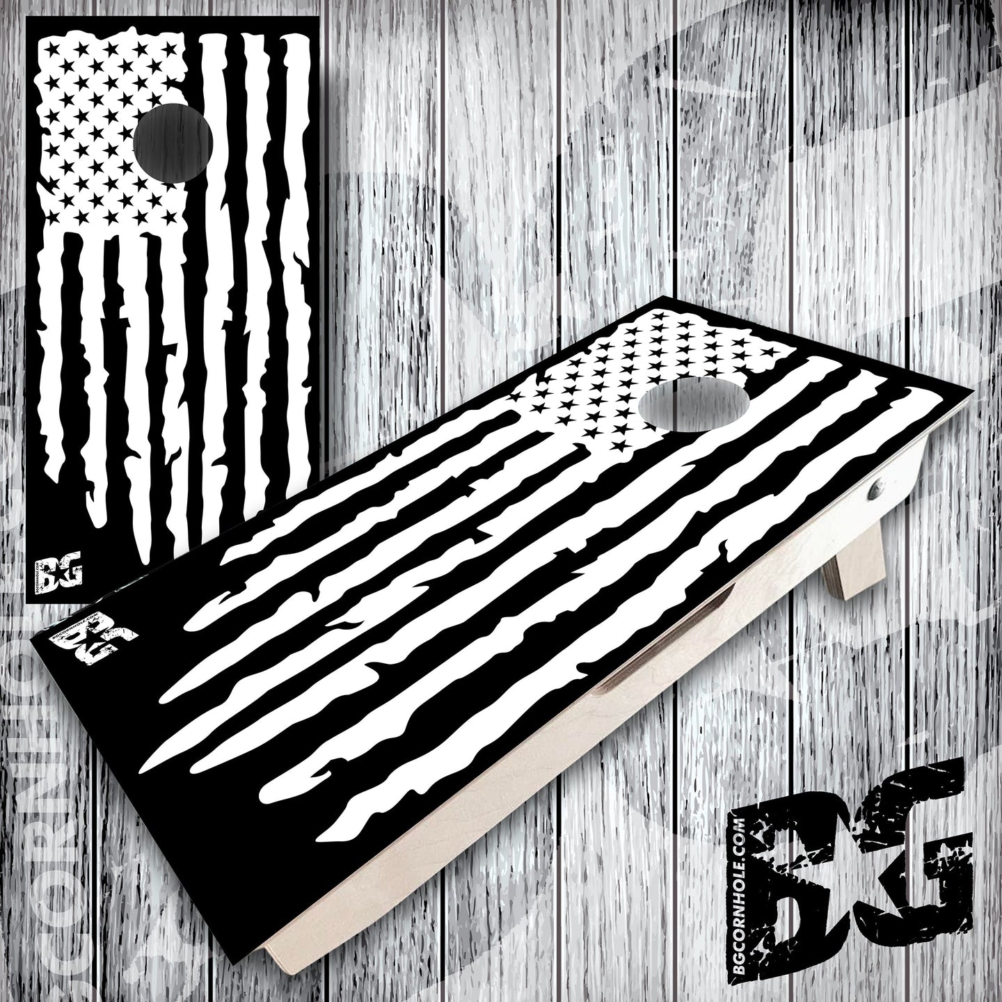 BG Cornhole Mini Boards - Grunge Flag