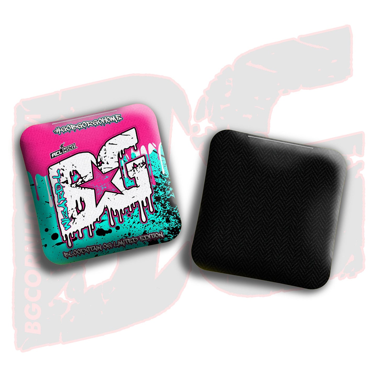 BG Cornhole 2025 BG Wizard L 4" Mini Cornhole Bags - “OG Bloodstain” - Set of 4 Bags