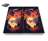 Beach Sunset Cornhole Boards - Pro Solution Lite Series