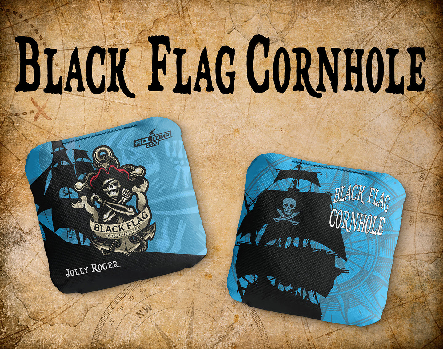 Black Flag Cornhole Jolly Roger - ACL Comp 2026