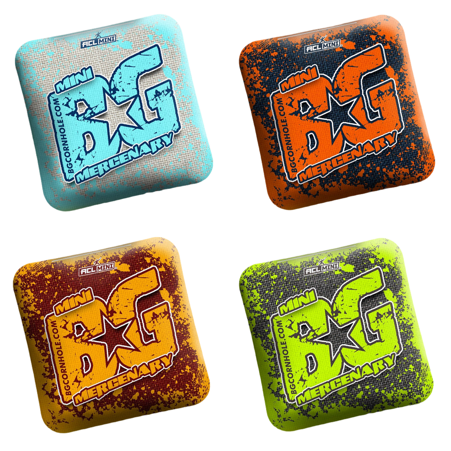 BG Cornhole 2025 BG Mercenary 4" Mini Cornhole Bags - “STANDARD” - Set of 4 Bags