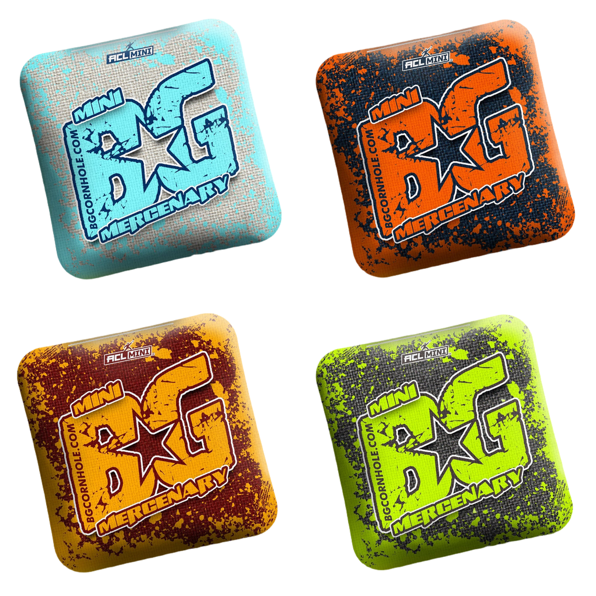 BG Cornhole 2025 BG Mercenary 4" Mini Cornhole Bags - “STANDARD” - Set of 4 Bags