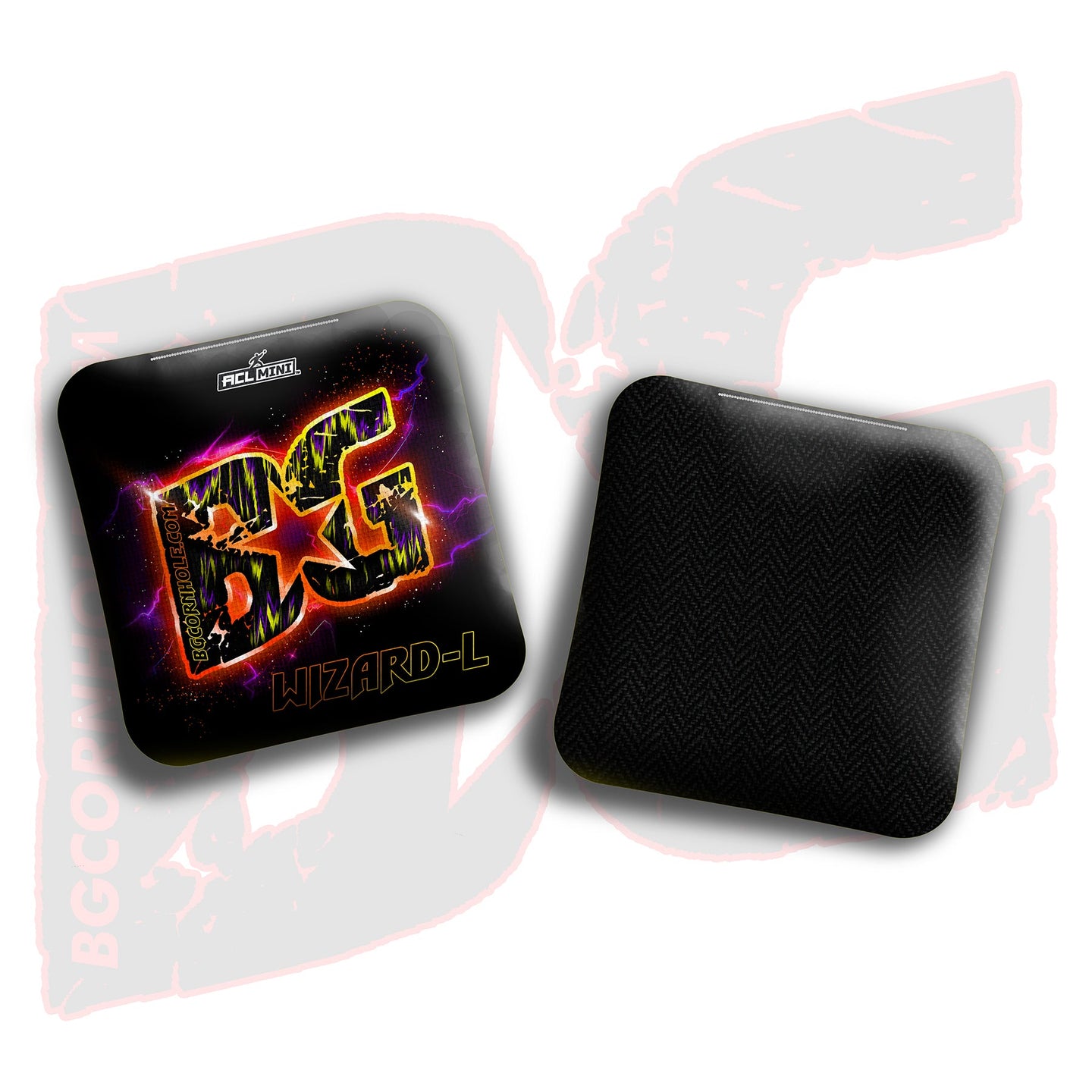 BG Cornhole 2025 BG Wizard L 4" Mini Cornhole Bags - “Cosmic Shock" - Set of 4 Bags