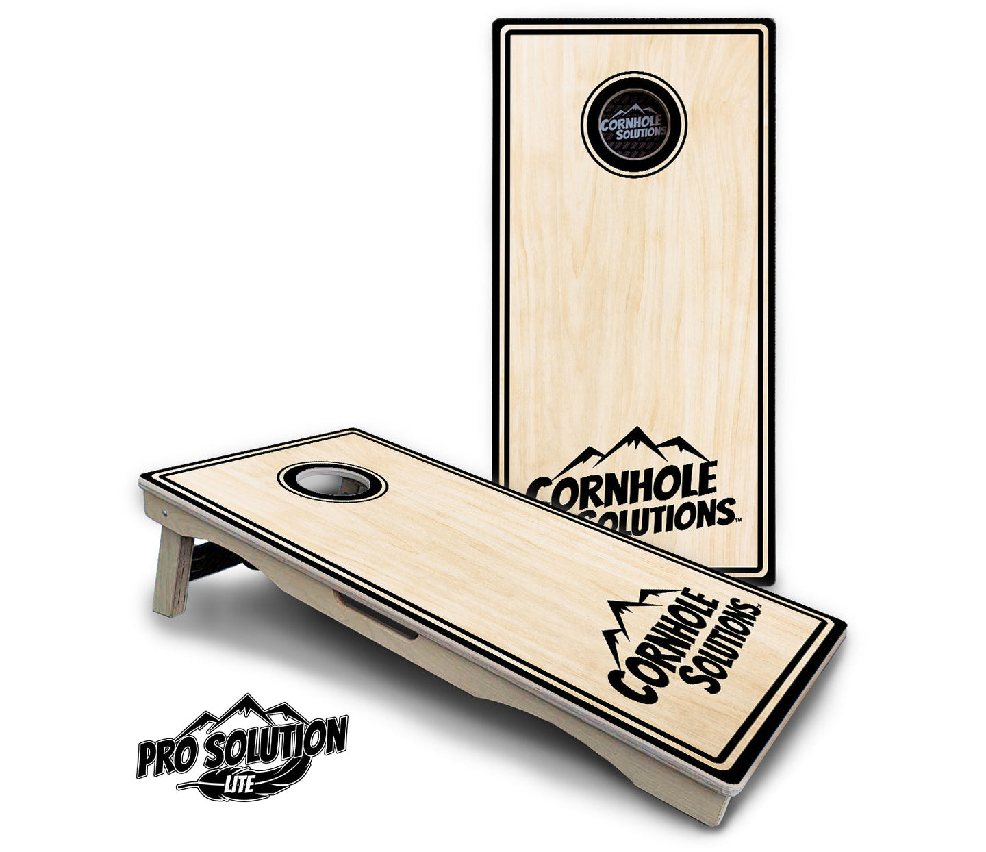 Pinstripe CS Logo Cornhole Boards - Pro Solution Lite Series
