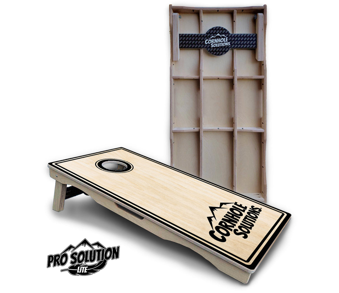 Pinstripe CS Logo Cornhole Boards - Pro Solution Lite Series