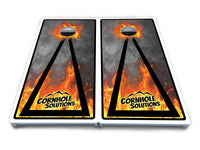 Fire Triangle CS Logo Cornhole Boards - All Weather Series