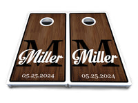 Wedding Letter Name Cornhole Boards - All Weather Series