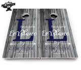 Grey Slat Wood Cornhole Boards - Pro Solution Elite Series