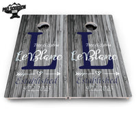 Grey Slat Wood Cornhole Boards - Pro Solution Elite Series