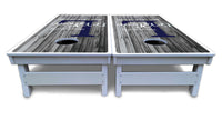 Grey Slat Wood Cornhole Boards - All Weather Series