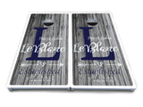 Grey Slat Wood Cornhole Boards - All Weather Series