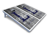 Grey Slat Wood Cornhole Boards - All Weather Series
