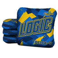 Logic Cornhole Angle Splat - Blue Yellow - ACL PRO 2026 BAGS - MULTIPLE BAG SERIES - Set of 4 bags
