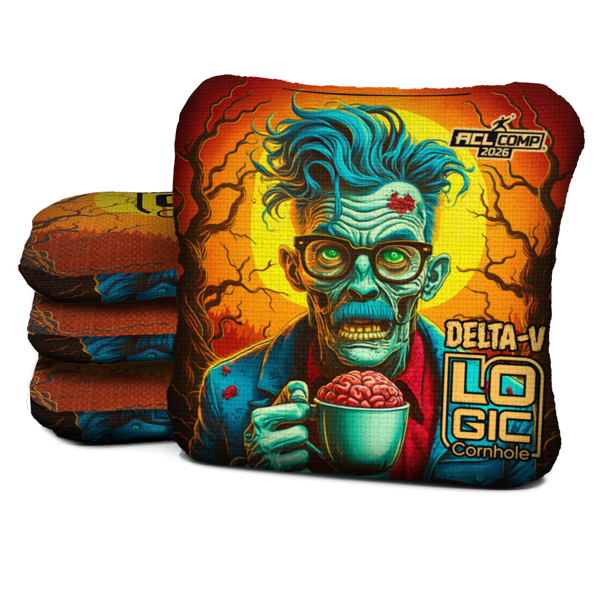 Logic Cornhole Zombie Brain Tea  - ACL PRO/COMP BAGS - MULTIPLE BAG SERIES - Set of 4 bags