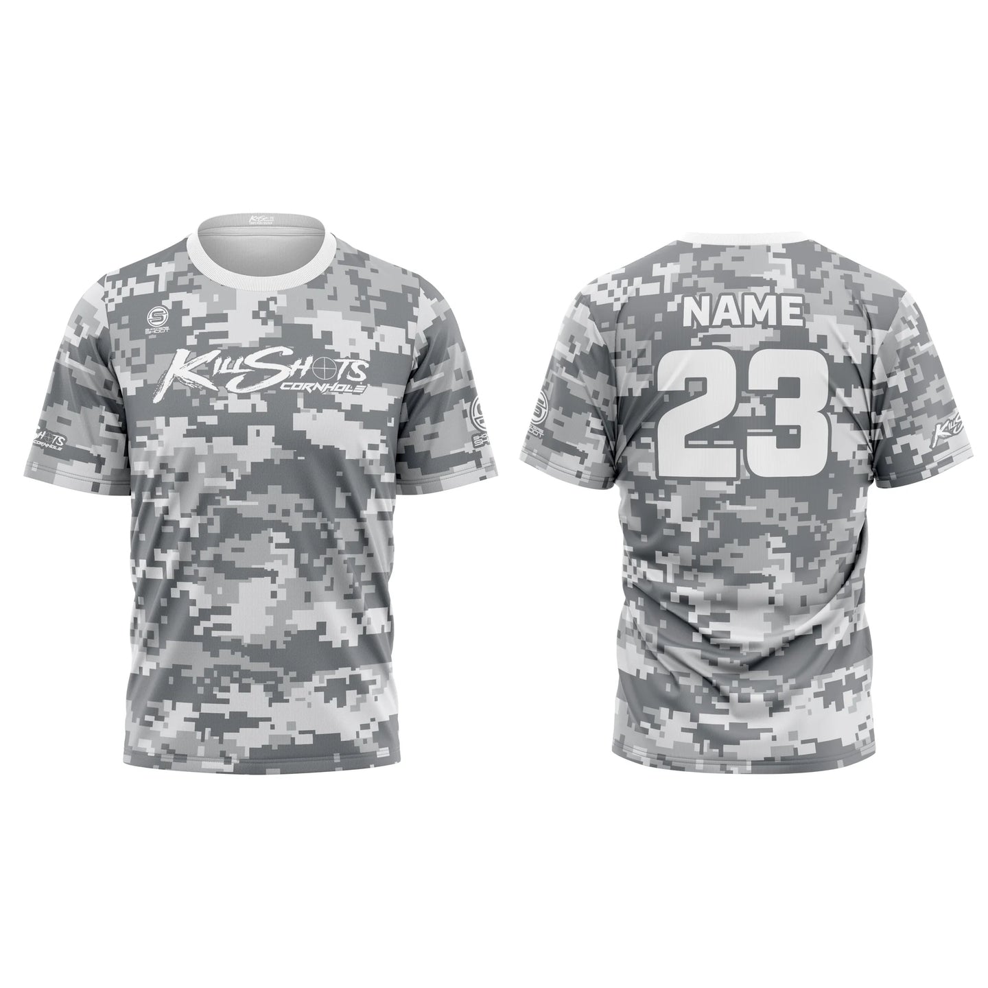 Killshots Cornhole Sublimated Premium Sports Jersey - "Digi-Camo"