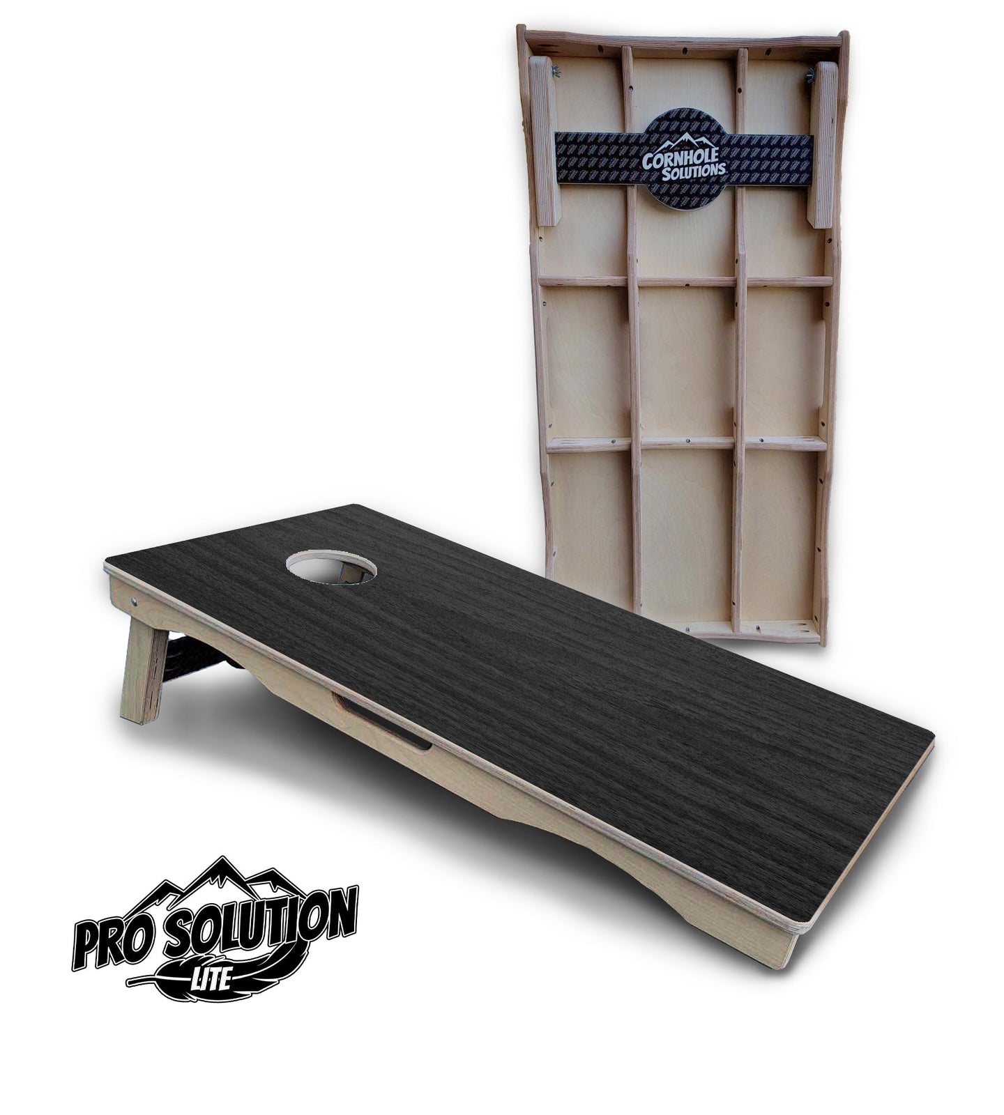 Dark Grey Wood Cornhole Boards - Pro Solution Lite Series