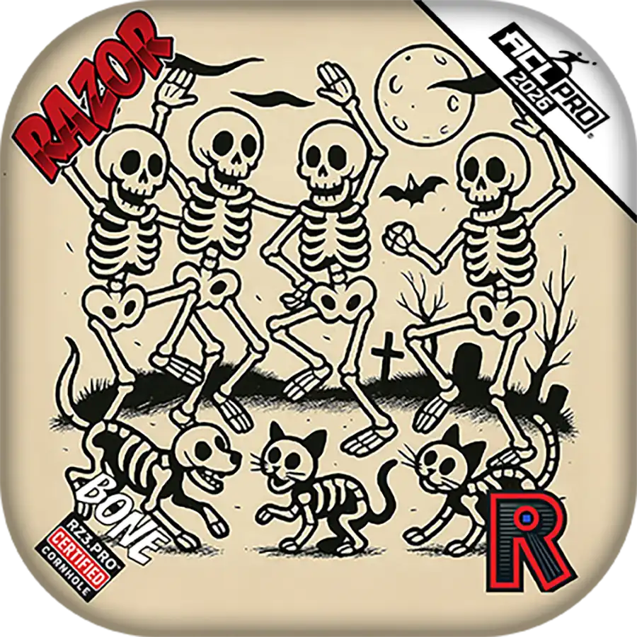 Razor Cornhole Bags | Bone | Dem Bones