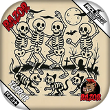 Razor Cornhole Bags | Terror | Dem Bones