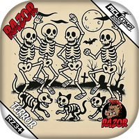 Razor Cornhole Bags | Terror | Dem Bones