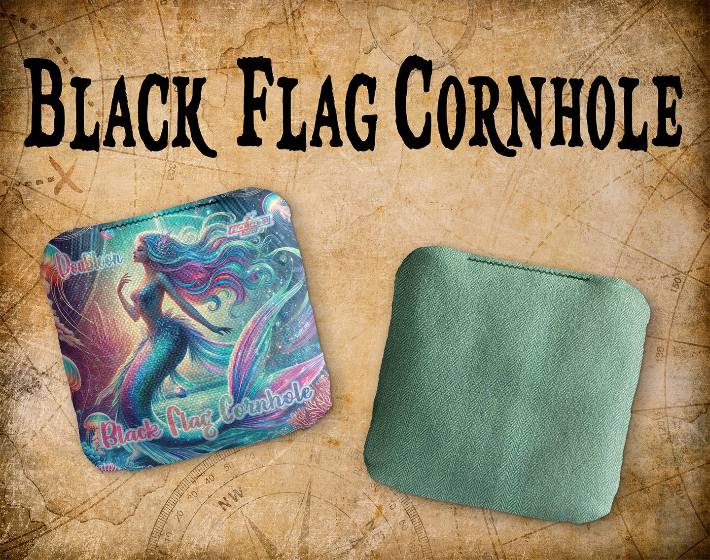 Black Flag Cornhole Doubloon - Coral Queen - ACL Comp 2026