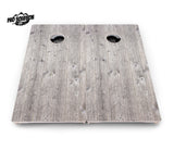 Driftwood Grey Stained Cornhole Boards - Pro Solution Lite Series