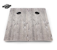 Driftwood Grey Stained Cornhole Boards - Pro Solution Lite Series
