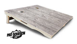 Driftwood Grey Stained Cornhole Boards - Pro Solution Lite Series