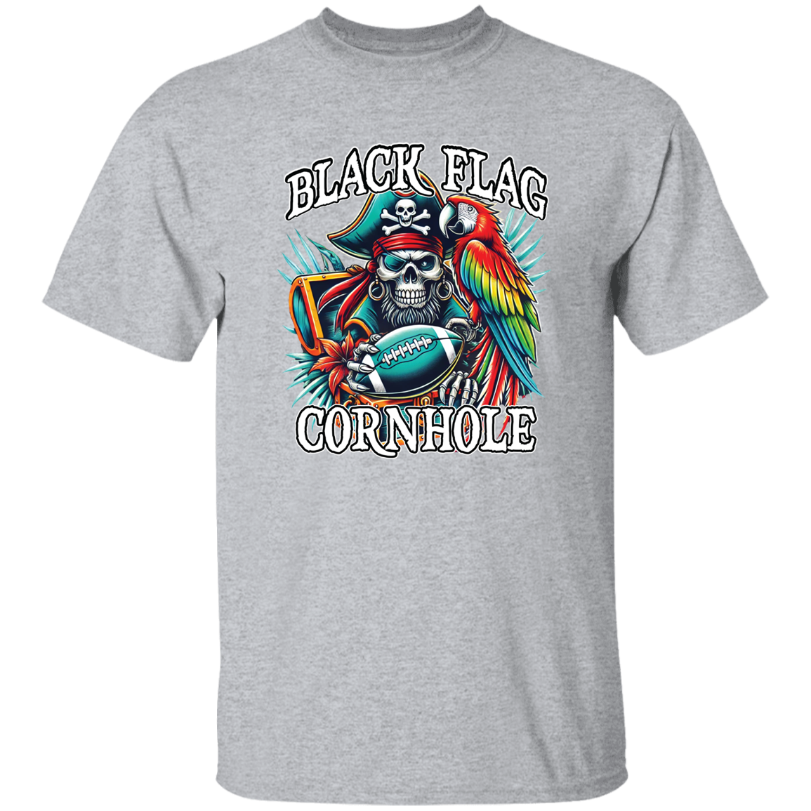 Black Flag Cornhole Football T-Shirt