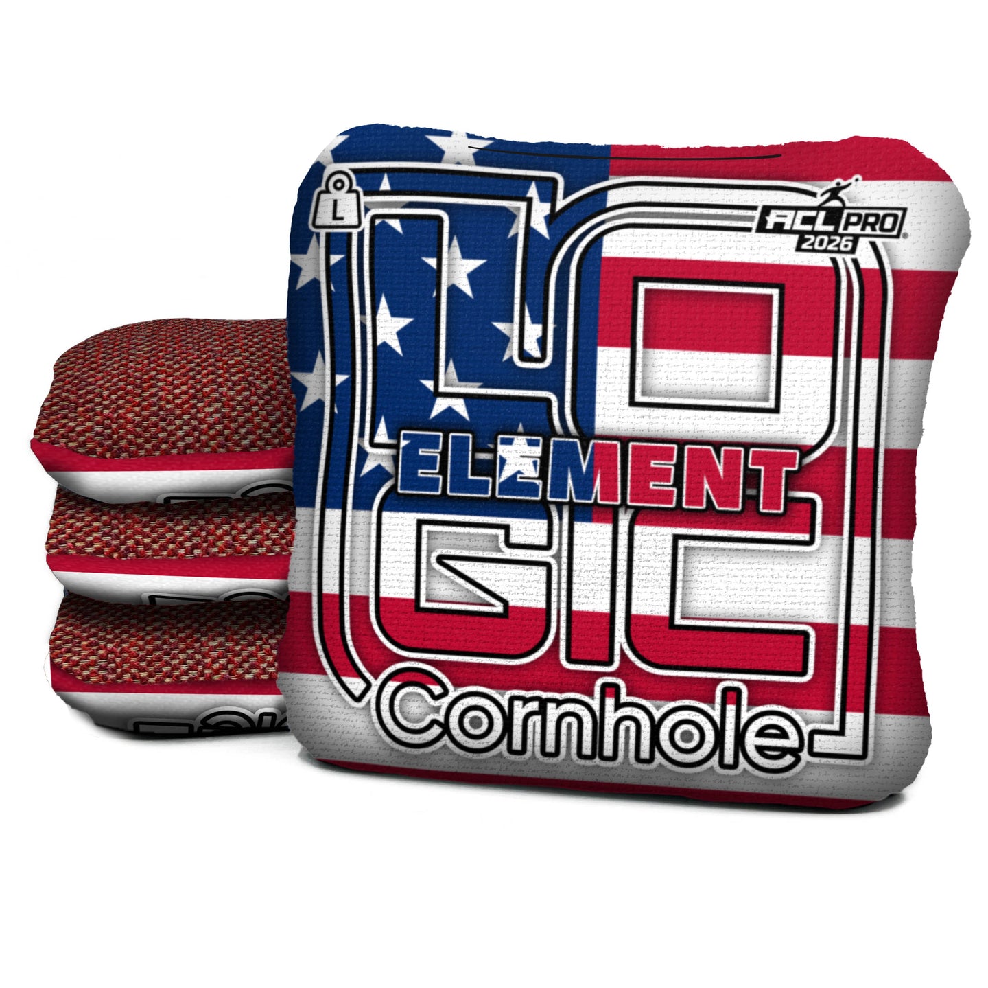 Logic Cornhole - USA FLAG  - ACL PRO 2026 Bags - Pick your carpet color