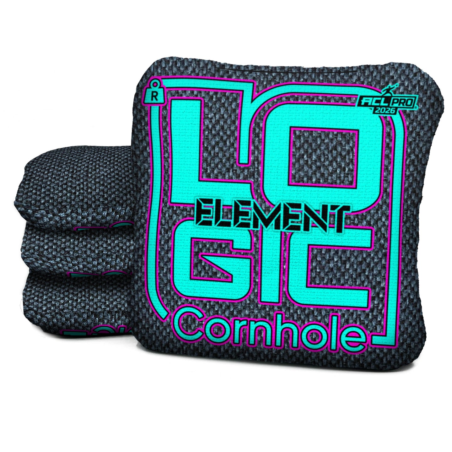 Logic Cornhole Midnight Teal Pink - ELEMENT - ACL PRO 2026 BAGS - Set of 4 bags