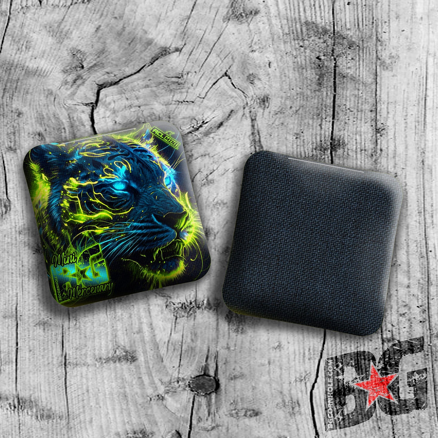 BG Cornhole MULTIPLE BAG TYPES - 2025 BG EYE OF TIGER 4" Mini Cornhole Bags- Set of 4 Bags