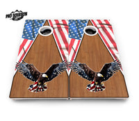 Eagle Triangle Wood Cornhole Boards - Pro Solution Lite Series