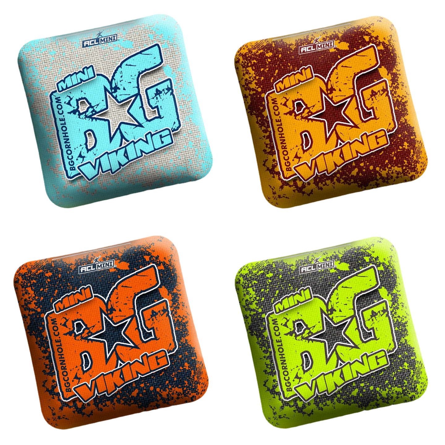 BG Cornhole 2025 BG Viking 4" Mini Cornhole Bags - “STANDARD” - Set of 4 Bags