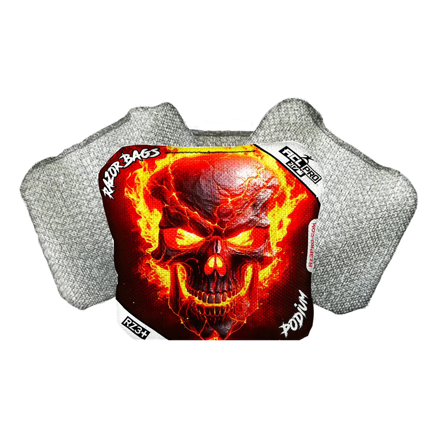 Podium | Fire Skull | ACL PRO Razor Cornhole Bags