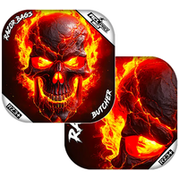 Butcher | Fire Skull | ACL PRO Razor Cornhole Bags