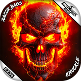 Knuckle | Fire Skull | ACL PRO Razor Cornhole Bags