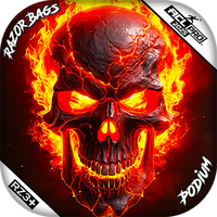 Podium | Fire Skull | ACL PRO Razor Cornhole Bags