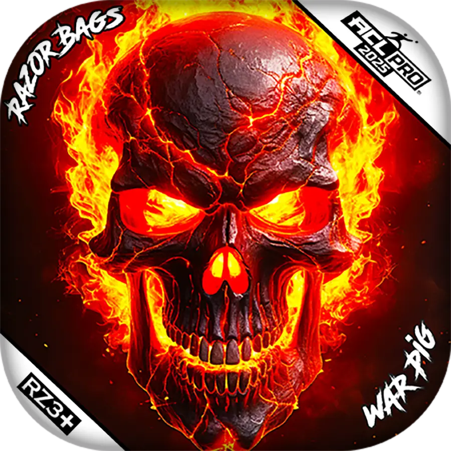 War Pig | Fire Skull | ACL PRO Razor Cornhole Bags