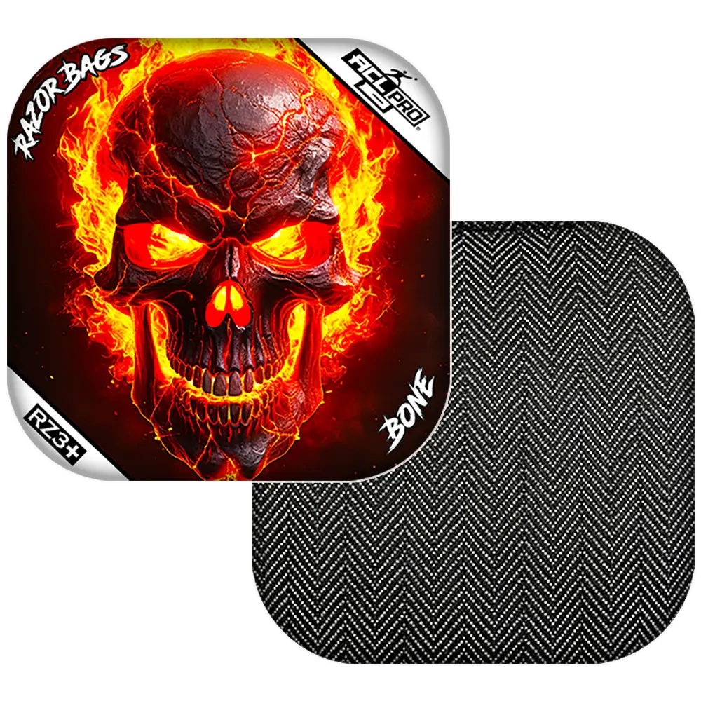 Bone | Fire Skull | ACL PRO Razor Cornhole Bags