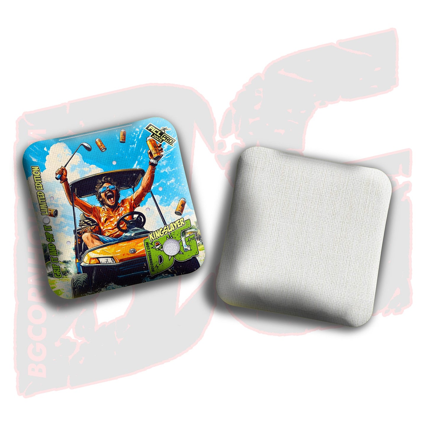 BG Cornhole 2026 Multiple Bag Models  “Grip it and Sip it” - ACL Pro Stamped Cornhole Bags - SET OF 4 BAGS