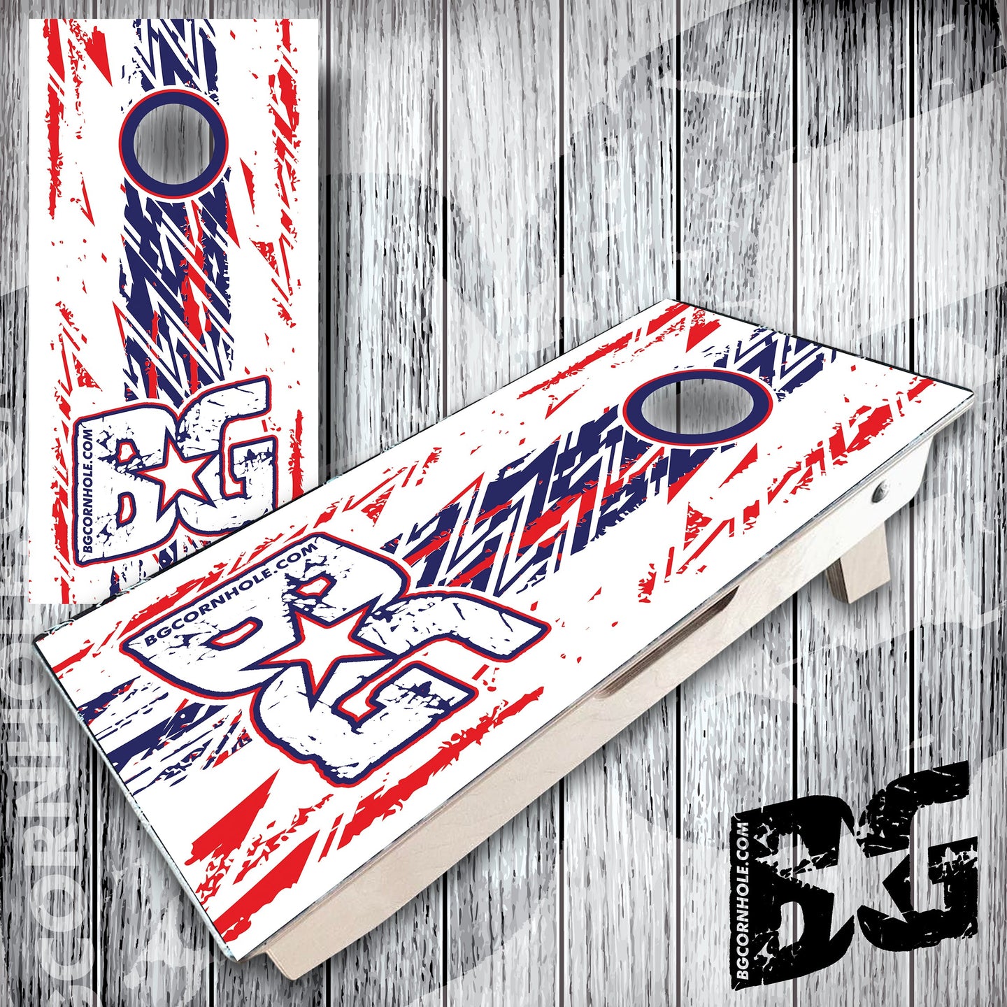 BG Cornhole Mini Boards - Grunge Stripe
