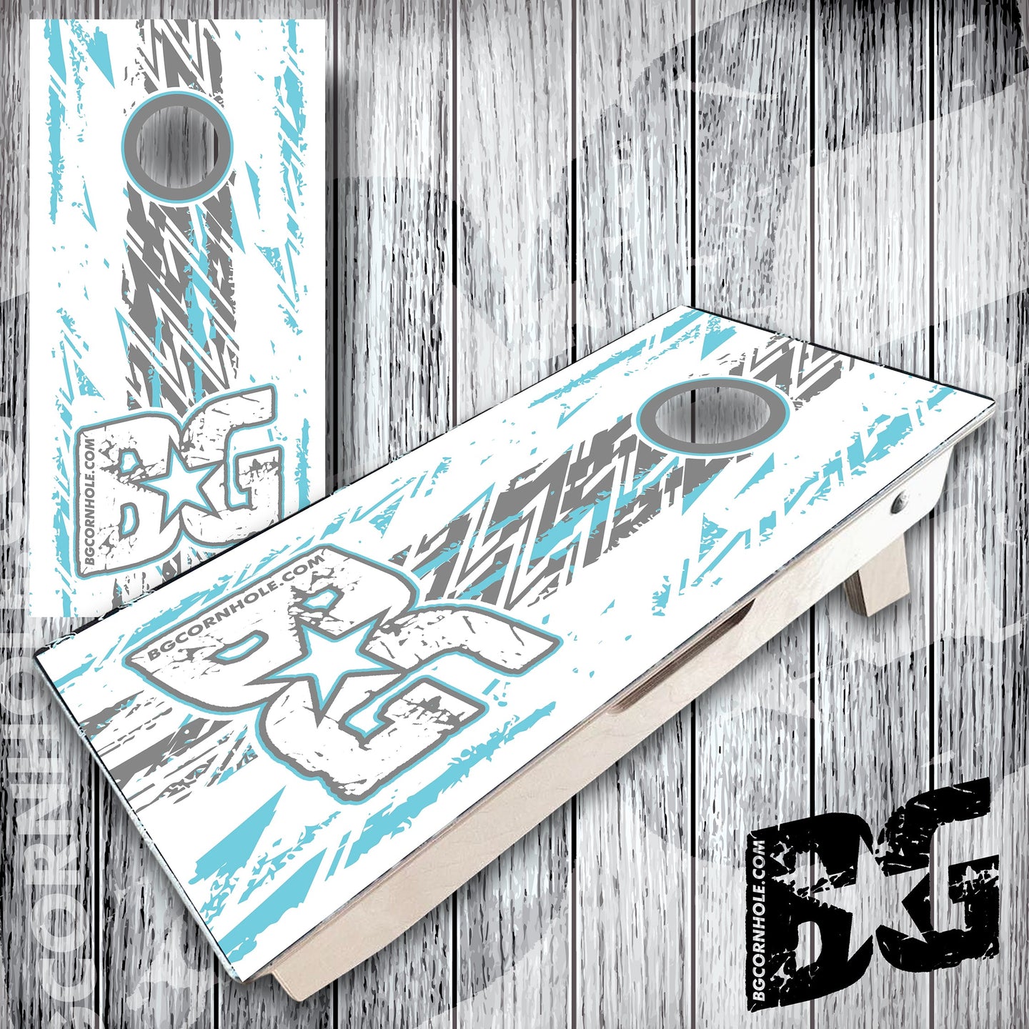 BG Cornhole Mini Boards - Grunge Stripe