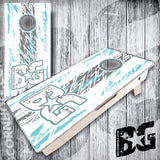 BG Cornhole Mini Boards - Grunge Stripe