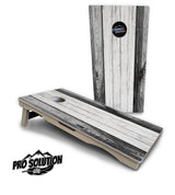 Grey Two Tone Slats Cornhole Boards - Pro Solution Lite Series