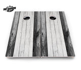 Grey Two Tone Slats Cornhole Boards - Pro Solution Lite Series